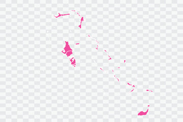 Bahamas Map Fuscia Color Background quality files png - obrazy, fototapety, plakaty