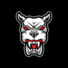 Angry bulldog head vector illustration, perfect for mascot, logo, icon, screen printing, etc.
