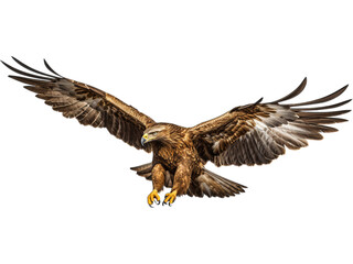 Golden Eagle Hunting, No Background