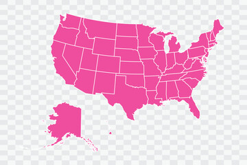 USA Map Fuscia Color Background quality files png