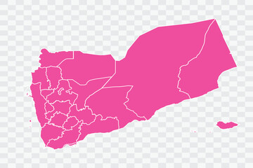 Yemen Map Fuscia Color Background quality files png