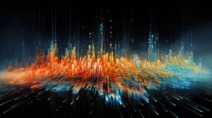 digital sorting algorithm data illustration visualization abstract, background analysis, system innovation digital sorting algorithm data