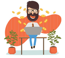 Businessman Character Concept Vector Design