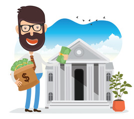 Businessman Character Concept Vector Design