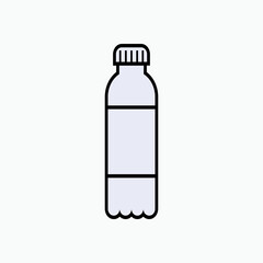 Bottle Icon. Beverages Container Symbol - Vector Logo Template.