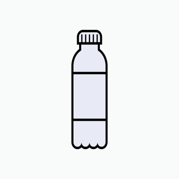 Bottle Icon. Beverages Container Symbol - Vector Logo Template.