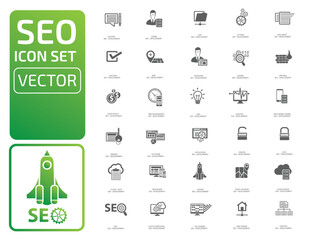 Search Engine Vector Icon Set
