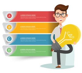 Businessman Infographic Concept vector Design