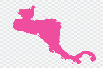 Central America Map Fuscia Color Background quality files png