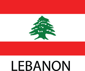 Naklejka na ściany i meble Lebanon flag