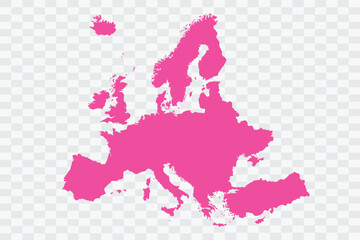 Europe Map Fuscia Color Background quality files png