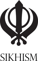 Sikhism religion symbol.