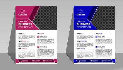Corporate flyer design vector template, Creative and modern flyer you can used commercial business.