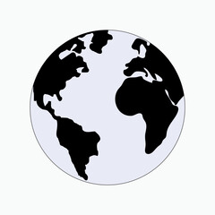 Earth Icon. World Symbol - Vector.