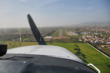 Fototapeta na wymiar Panoramic Views in Light Aircraft Tour
