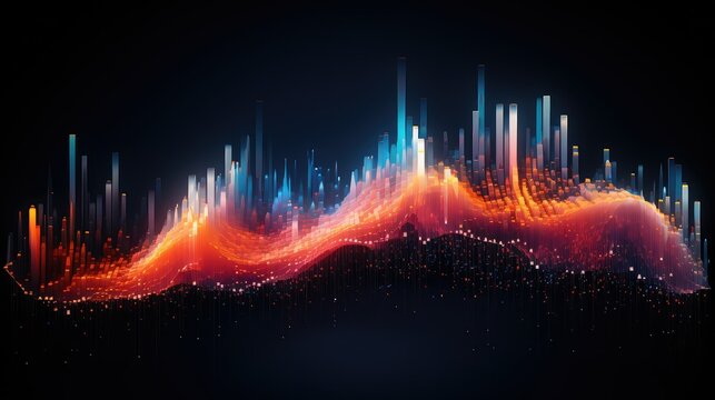flow dynamic data sorting illustration analysis background, network information, business technology flow dynamic data sorting