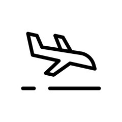 icon airplane landing, editable file