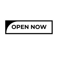 Obraz premium open now button for app or web development