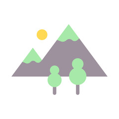 icon mountain landscape, editable file