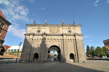 Upland Gate in the old town of Gdansk, Poland