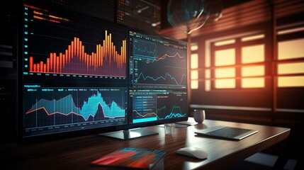 analyzing financial performance with business intelligence charts