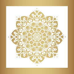 Mandala decorative paper cut line