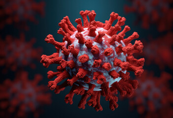 Illustration of cells in blue and red