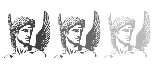 Greek God Apollo Vector Illustration. Roman God Mercury vector illustration. roman deity. greek deity. Olympian deities