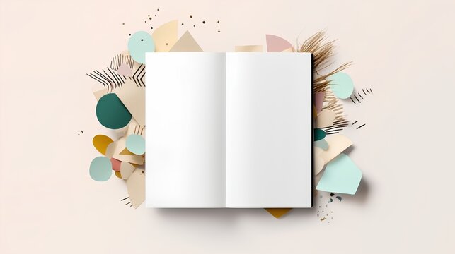 A conceptual image showcasing the art of journaling, featuring a notebook with open blank pages ready for writing. The image provides ample copy space for customization and personalization.
