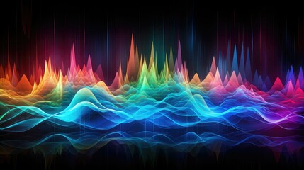 background vibrant sonic patterns illustration wave pulse, design science, technology audio background vibrant sonic patterns - obrazy, fototapety, plakaty