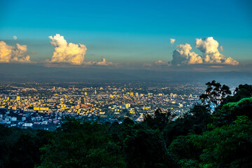 sunrise over the city