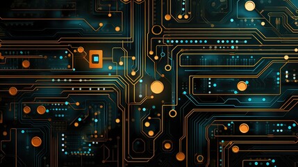 Fototapeta premium technology digital circuit infusion illustration computer data, electronic business, energy blue technology digital circuit infusion