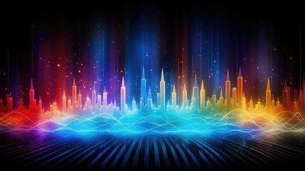 ualizer vibrant eq spectrum illustration fruency abstract, design technology, radio audio ualizer vibrant eq spectrum