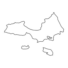 Nueva Esparta state map, administrative division of Venezuela.