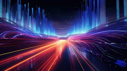 light information superhighway abstract illustration highway road, speed car, traffic co2 light information superhighway abstract