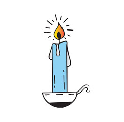 Candle icon isolated style . vector illustration