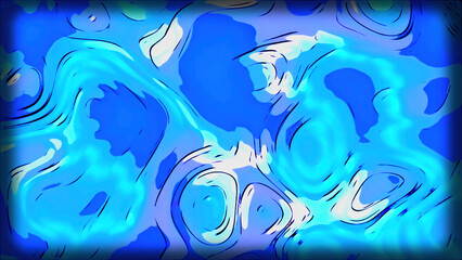 Liquid abstract surface with ripples. Motion. Surreal colorful flowing water.