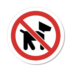 ISO Prohibition Circular Sign: No Pets Allowed Symbol