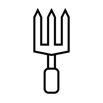 recommend clip art: hand cultivator icon in line style