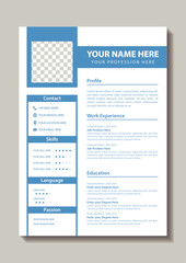 Clean Modern Resume and Cover Letter Layout Vector Template for Business Job Applications, Minimalist resume cv template, Resume design template, cv design, multipurpose resume design minimal Design