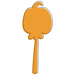 Pumpkin Halloween holiday decoration and design.