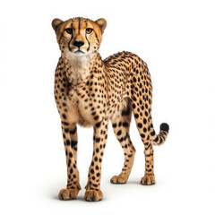 Cheetah on White background, HD