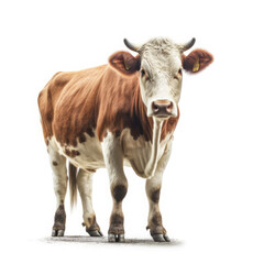 Cow on White background, HD