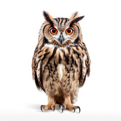 Owl on White background, HD