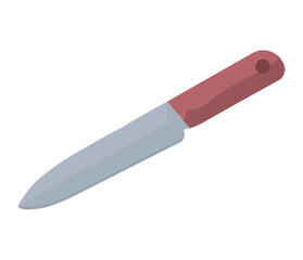 Sharp steel knife vector illustration