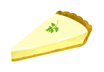 ケーキのイラスト　レアチーズタルト