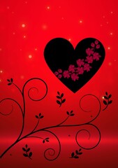Valentine background with hearts