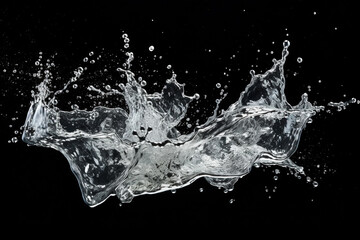 Splashing of water on black background