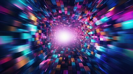 element pixel chaos vortex illustration background icon, logo geometric, color face element pixel chaos vortex