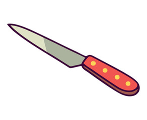 Sharp metallic knife illustration vector